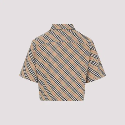 Burberry Vintage Check Cropped Shirt In Multi