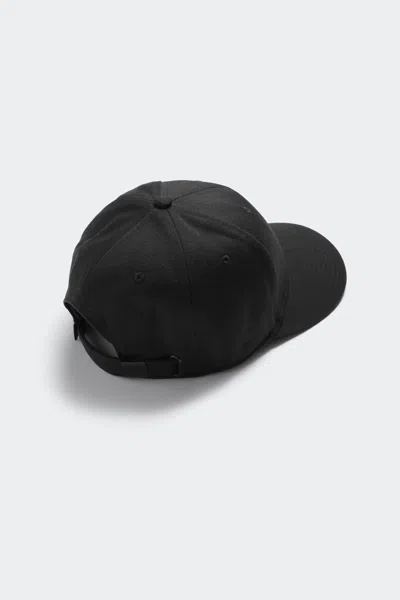 Canada Goose Branded Adjustable Baseball Cap With Curved Brim In Black