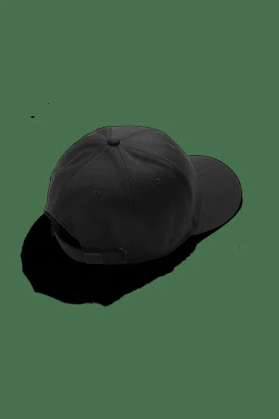 Canada Goose Branded Adjustable Baseball Cap With Curved Brim In Black
