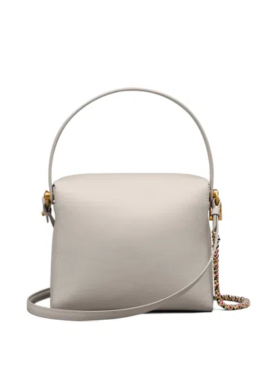 Thom Browne Pebble Grain Box Bag In Gray