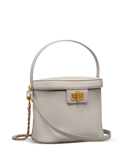 Thom Browne Pebble Grain Box Bag In Gray