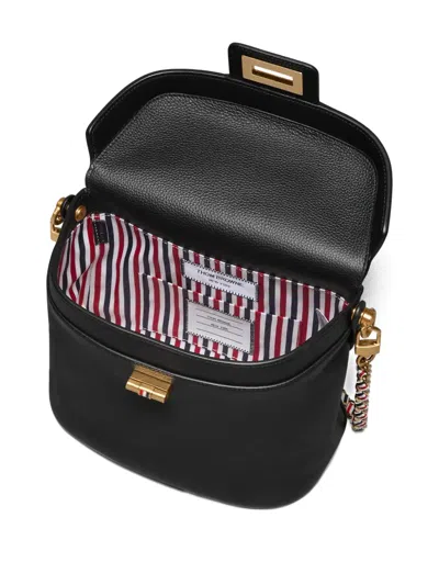 Thom Browne Pebble Grain Box Tote Bag In Black