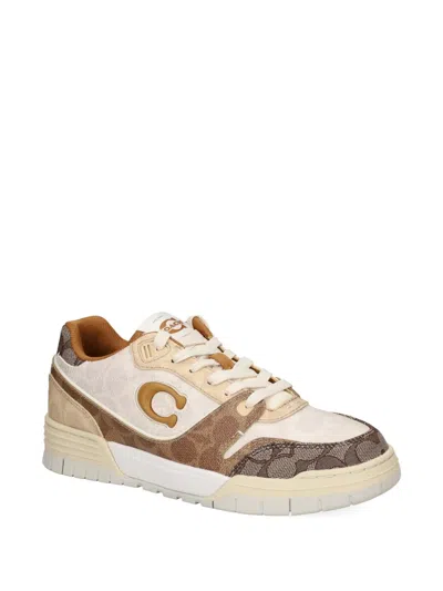 Coach Panelled Sneakers In Brown