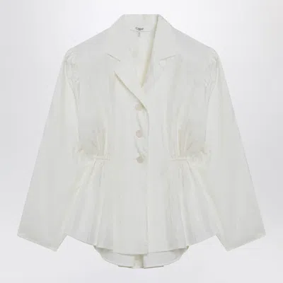 Chloé Ivory Silk-blend Blouse Women In White