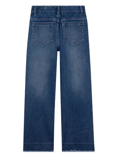 Chloé Patch Pocket Charm Denim Trousers In Blue
