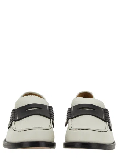 College Leather Loafers In Gray