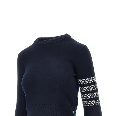 Thom Browne Hector Intarsia Wool Sweater In Blue