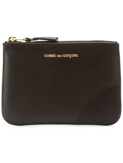 Comme Des Garçons Wallet Classic Leather Line Pouch In Red