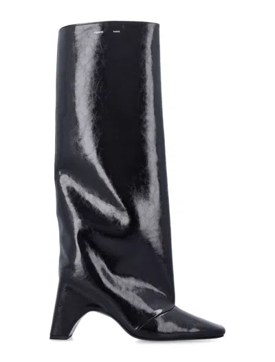 Coperni Cactus Leather Bridge Boot In Black