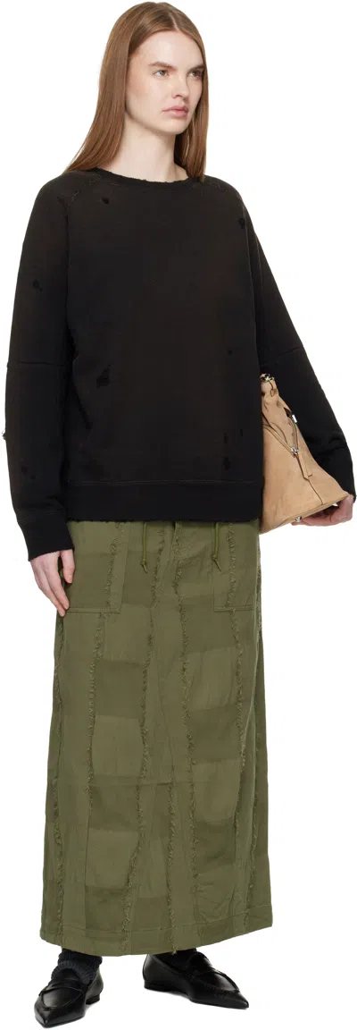 Needles Khaki String Fatigue Midi Skirt In Multi