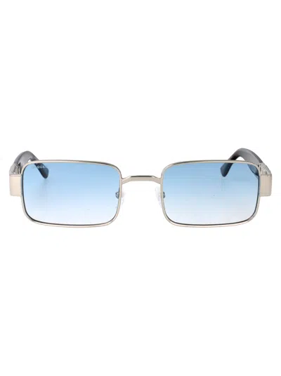 Dsquared2 Rectangle-frame Embellished Sunglasses In Blue