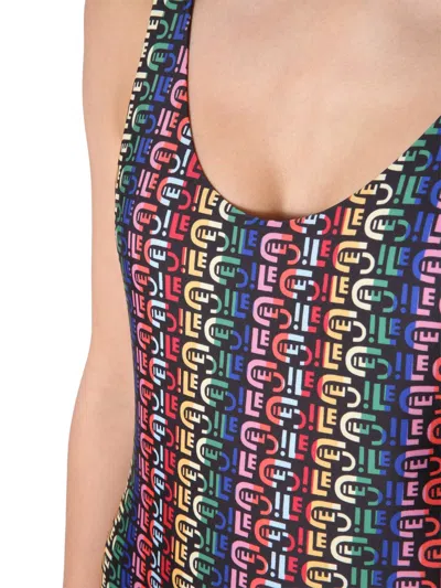 Etre Cecile Rainbow Logo Print Swimsuit In Multi