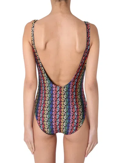 Etre Cecile Rainbow Logo Print Swimsuit In Multi