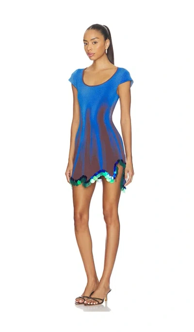 Ph5 Tina Mini Dress With Sequins In Blue