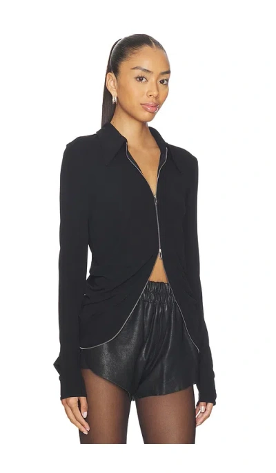 Alexander Wang Drape Back Shirt In Black