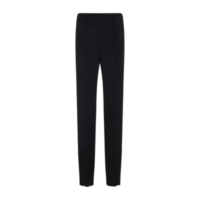 Giorgio Armani Tailored Trousers In Soft Viscose Blend In Black