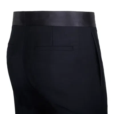 Givenchy Blue Wool Mohair Trousers In Multi