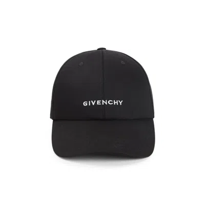 Givenchy Round Visor Cap With Embroidered Logo In Black