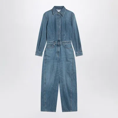 Givenchy Denim Jumpsuit With Back And Front Pockets In Blue