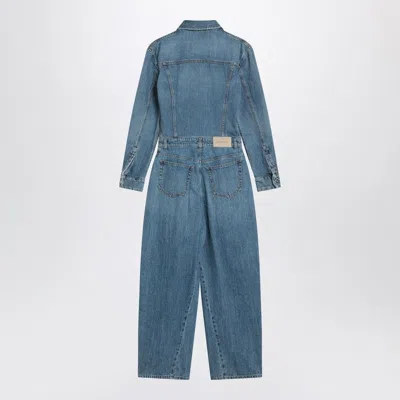 Givenchy Denim Jumpsuit With Back And Front Pockets In Blue