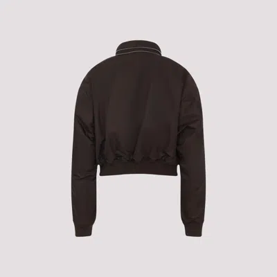 Givenchy Cropped Flap Pocket Jackets With High Collar In Brown