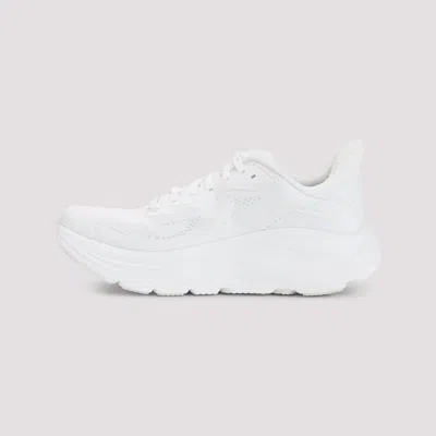 Hoka Streamlined White Sneakers With Cushioned Sole