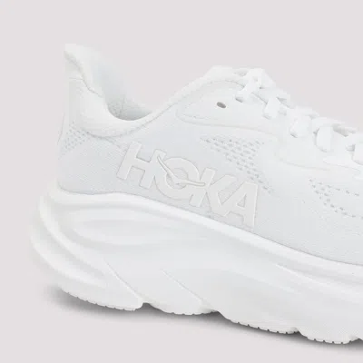 Hoka Streamlined White Sneakers With Cushioned Sole