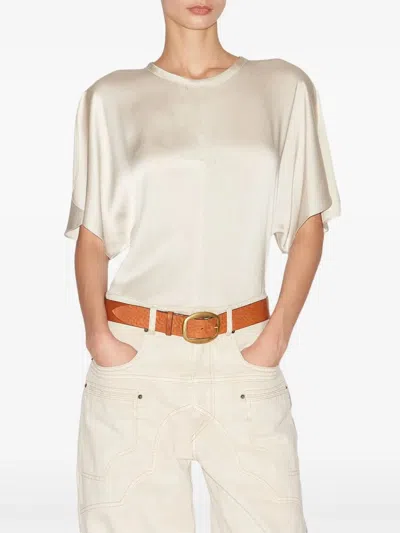 Isabel Marant Mc Karlita Pearl Beige Top In White