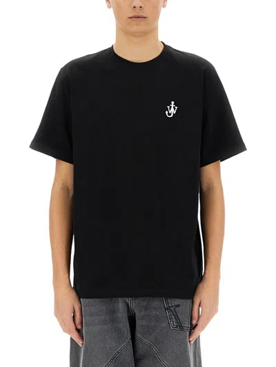 Jw Anderson Anchor Tshirt In Black