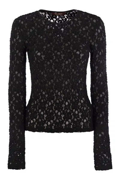 Max Mara Studio Sweaters In Black