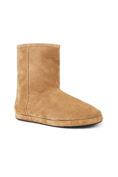 Balenciaga Suede Ankle Boots Round Toe In Brown