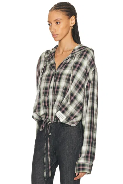 Acne Studios Sip Checked Cropped Overshirt In Multi