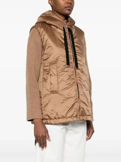 Max Mara The Cube Polyester Jacket In Brown