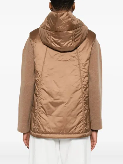 Max Mara The Cube Polyester Jacket In Brown