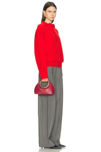 Jacquemus Le Petit Calino Ring Leather Top-handle Bag In Red