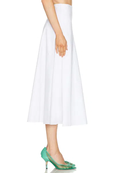 Jacquemus La Jupe Triangle Cotton-blend Midi Skirt In White