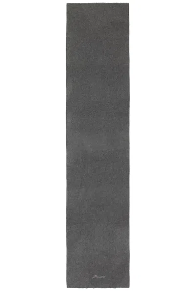 Jacquemus Large Echarpe Cashmere Tailleur In Gray