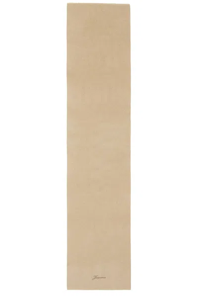 Jacquemus Large Echarpe Cashmere Tailleur In Neutral