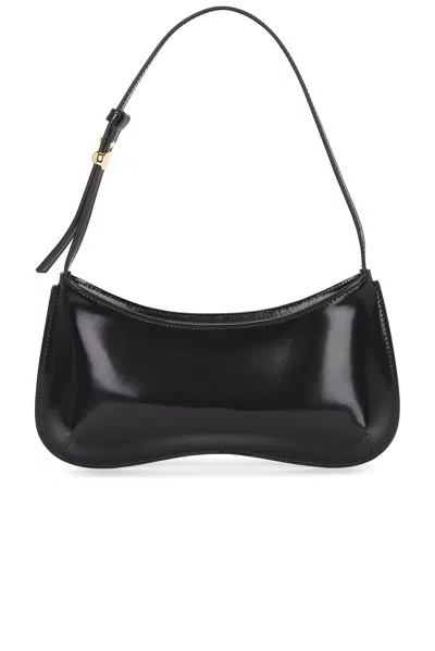 Jacquemus Versatile Shoulder Bag Adjustable Strap Smooth Finish In Black