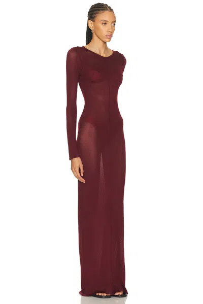 Haight Isadora Knit Dress In Burgundy
