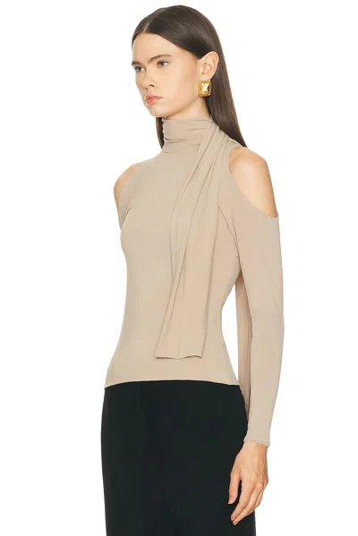 Mimchik For Fwrd Jean Scarf Top In Sand