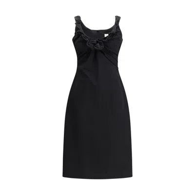 Magda Butrym Sleeveless Dress With Draped Neckline In Black In Black