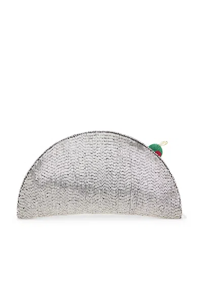 Simonmiller Beaded Lune Clutch In Gray