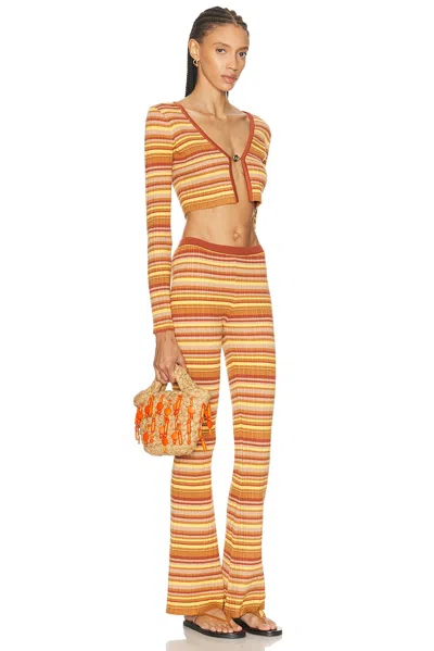 Simonmiller Mini Beaded Mercado Tote Bag In Orange