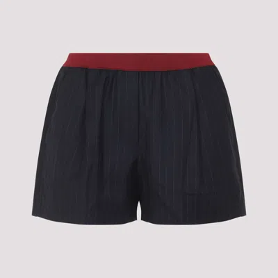 Miu Miu Virgin Wool Shorts In Black