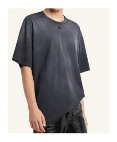 Courrèges Logo T-shirt In Black