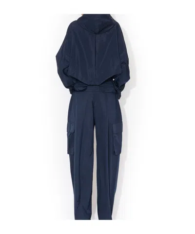 Alaïa Lace-up Cargo Pants In Blue