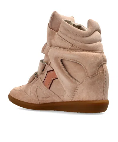 Isabel Marant Bekett Cut-out Touch-strap Sneakers In Brown