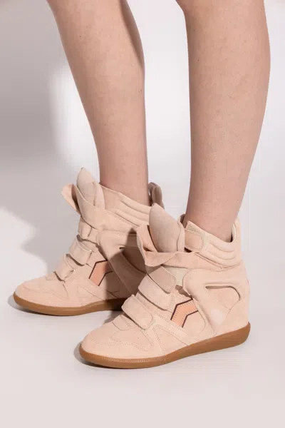Isabel Marant Bekett Cut-out Touch-strap Sneakers In Brown