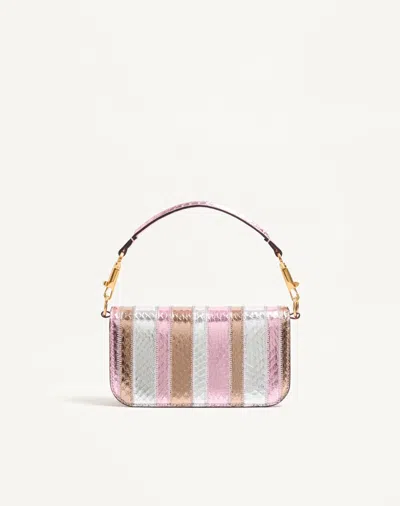 Valentino Small Locò Laminated Vlogo Tote Bag In Multi